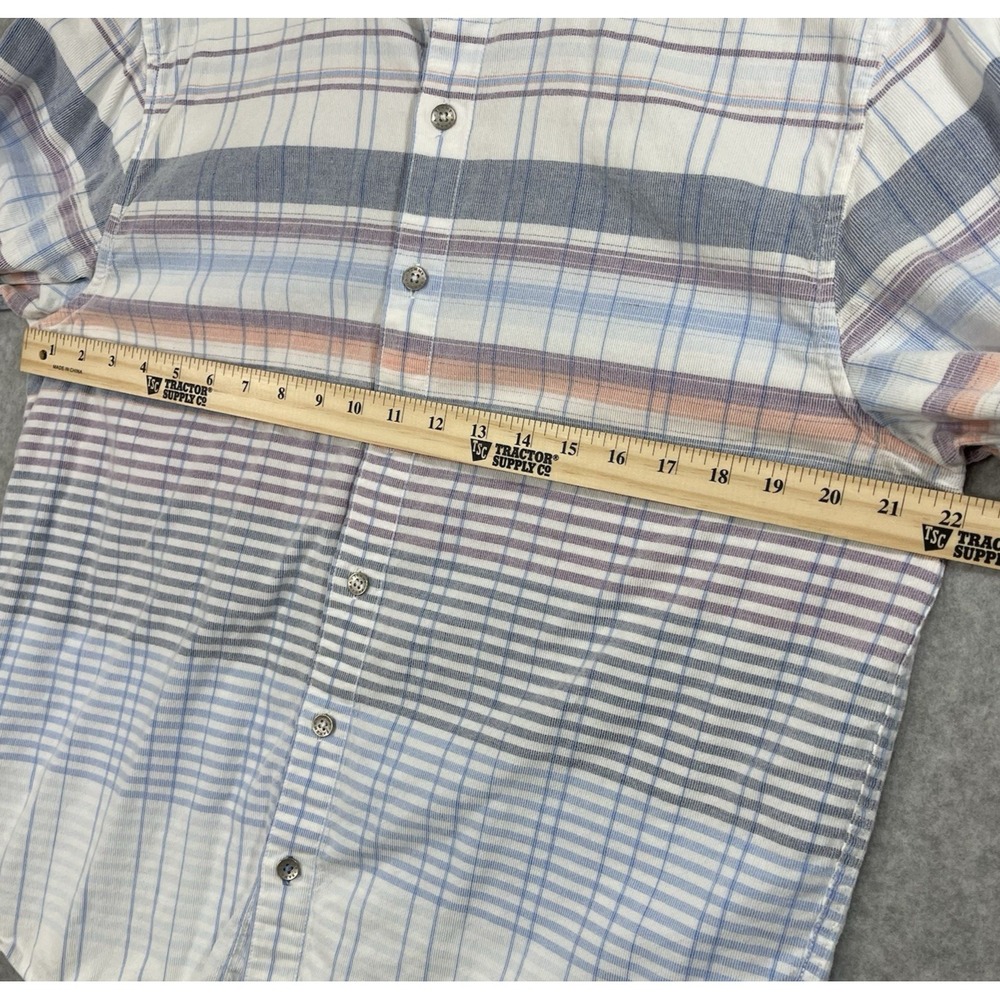 Tommy Bahama Shirt‎ Men's Medium Long Sleeve Coastline Cord Corduroy Plaid Blue - Picture 7 of 13
